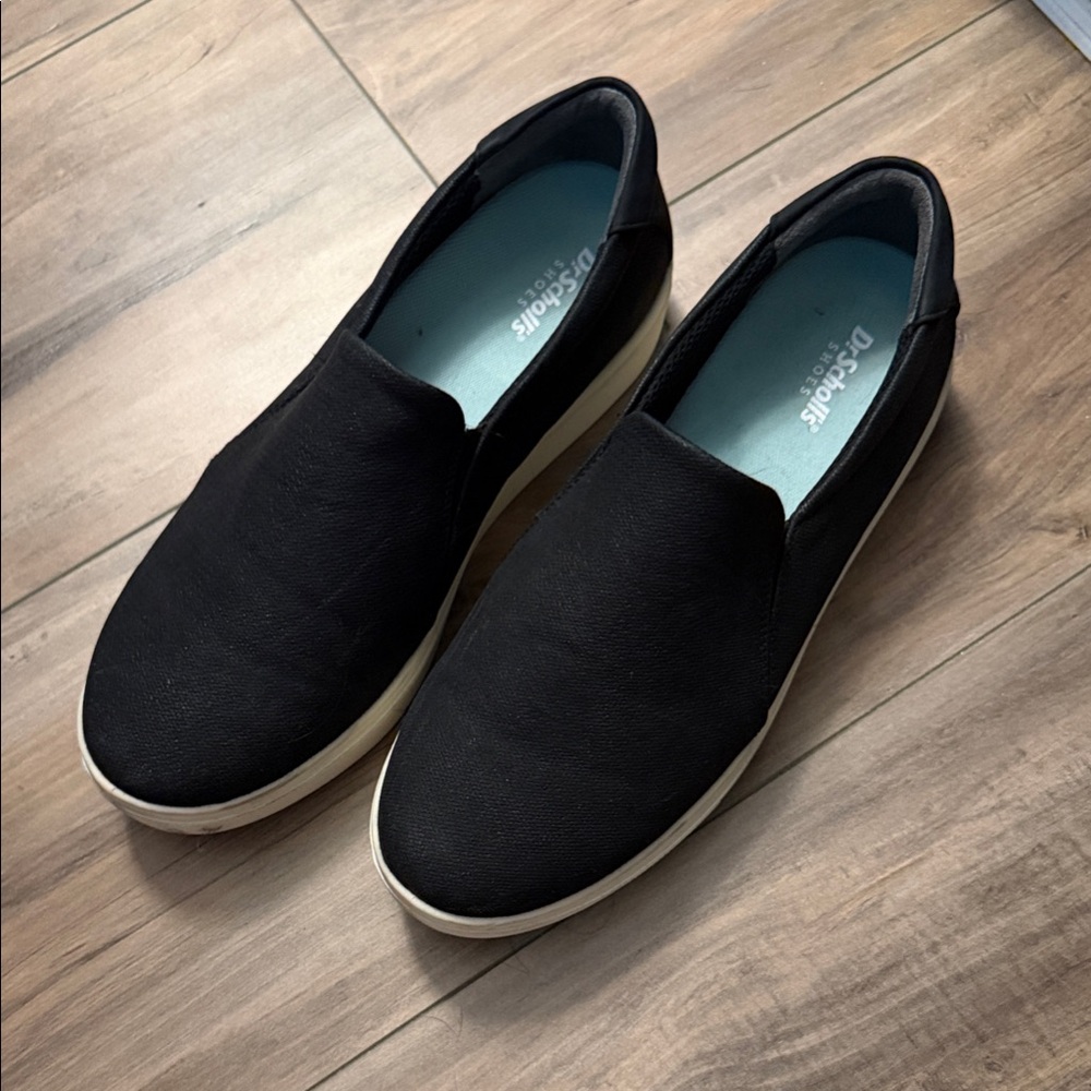 Dr. Scholl's Black and White Slip-On Loafers